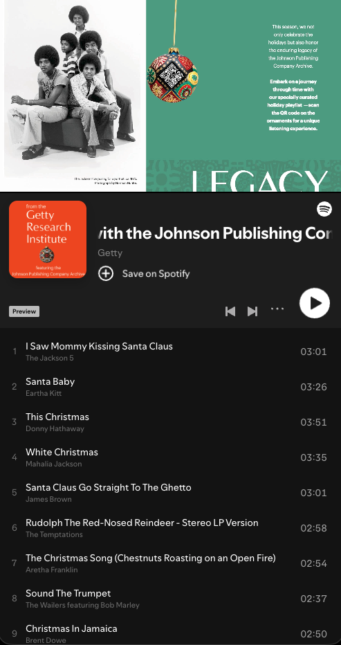 Johnson Publishing Company Archive Holiday Card Animation Screen